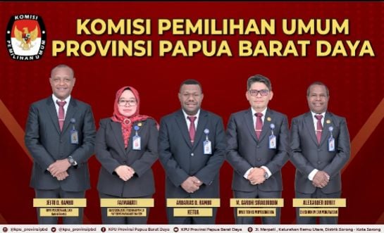 Lima Komisioner KPU Papua Barat Daya