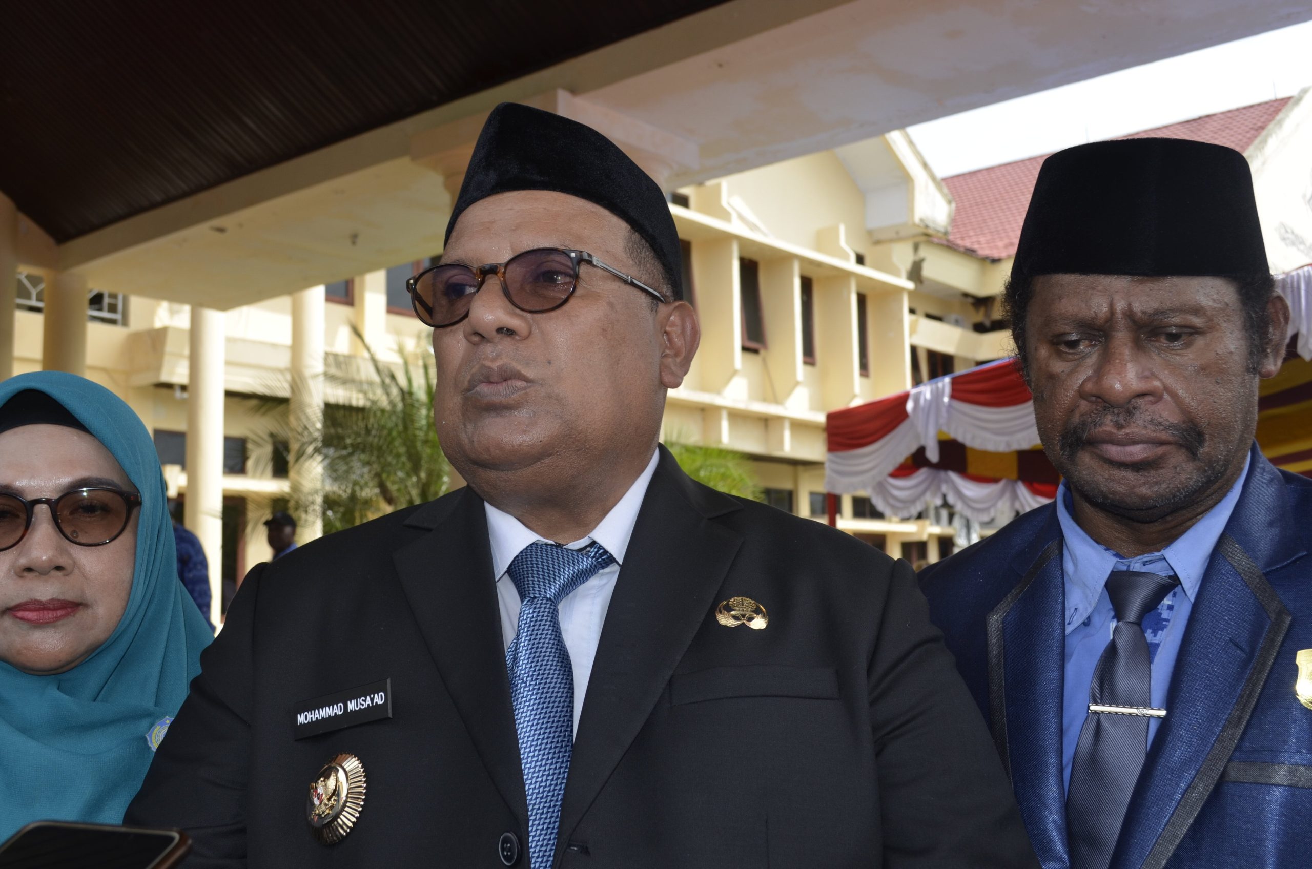 Pj.Gubernur Papua Barat Daya Dr. Drs. Mohammad Musa'ad, M.Si, saat memberikan pernyatan di sorong selatan,Senin (11/11/2024)