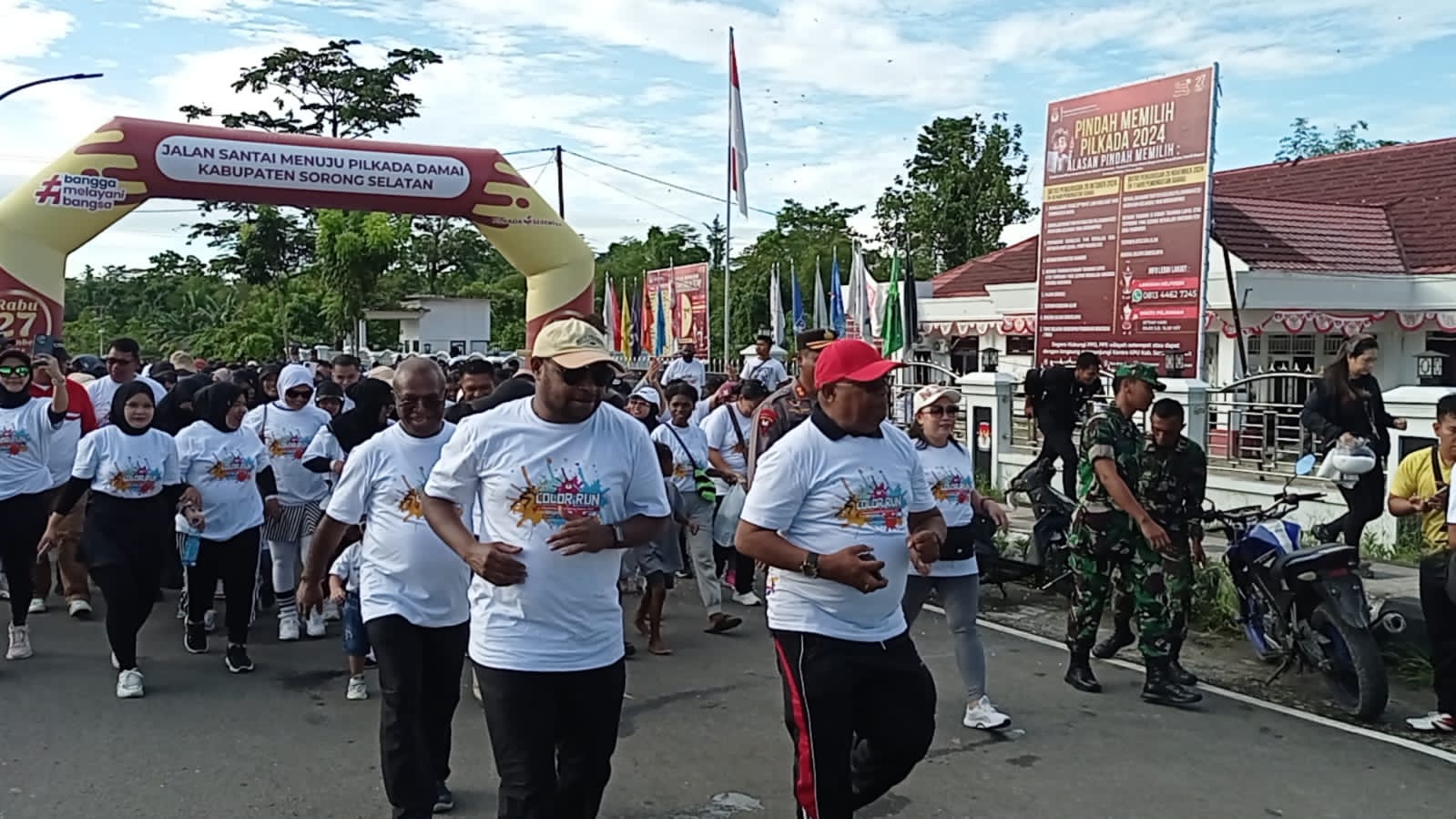 even color run diikuti ratusan Masyarakat Sorong Selatan, Jumaat (22/11/2024)